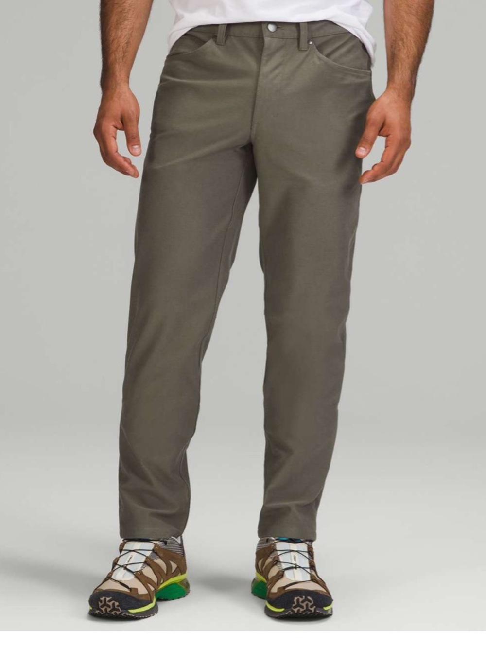 lululemon athletica Rover Slim ABC Chino-Olive Gray sz 32 #FF